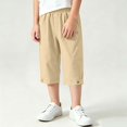 thumbnail image 5 of LvhaoGJOB Kids' Casual Pants - Soft, Elastic Waist & Pockets - Khaki 12-13 Years, 5 of 5