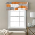 thumbnail image 3 of Orange Grey Abstract Art Valance Curtain White Graffiti Retro Gradient Window Valances Rod Pocket Short Curtains Window Treatments for Kitchen Bedroom Bathroom Laundry 60" x 18", 3 of 9