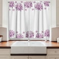 thumbnail image 2 of Ambesonne Floral Kitchen Curtains, Lilac Flowers Blossoms, 55"x39", White and Lilac, 2 of 3