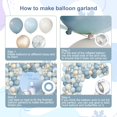 thumbnail image 3 of Juego de guirnaldas con forma de arco con forma de globo iLaFM, 150 unidades, Dusty Baby Blue, 3 of 6