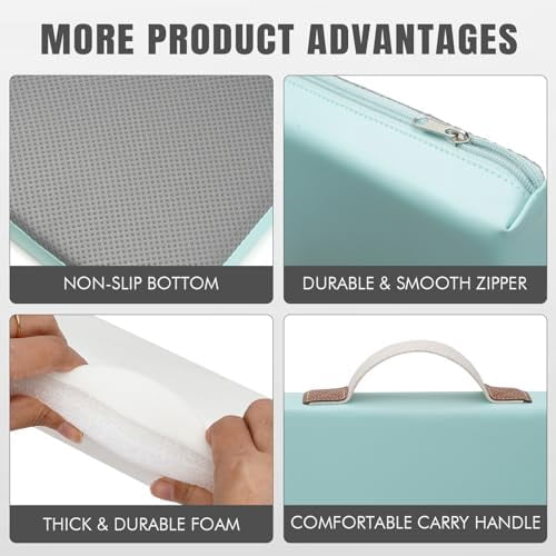 Waterproof Kneeling Pad for Garden or Bath, 2 inch Thick Soft Foam Kneeler Mat for Gardeners Knee Support or Bathtub Bathing Baby with Handle and Removable Cover-Green