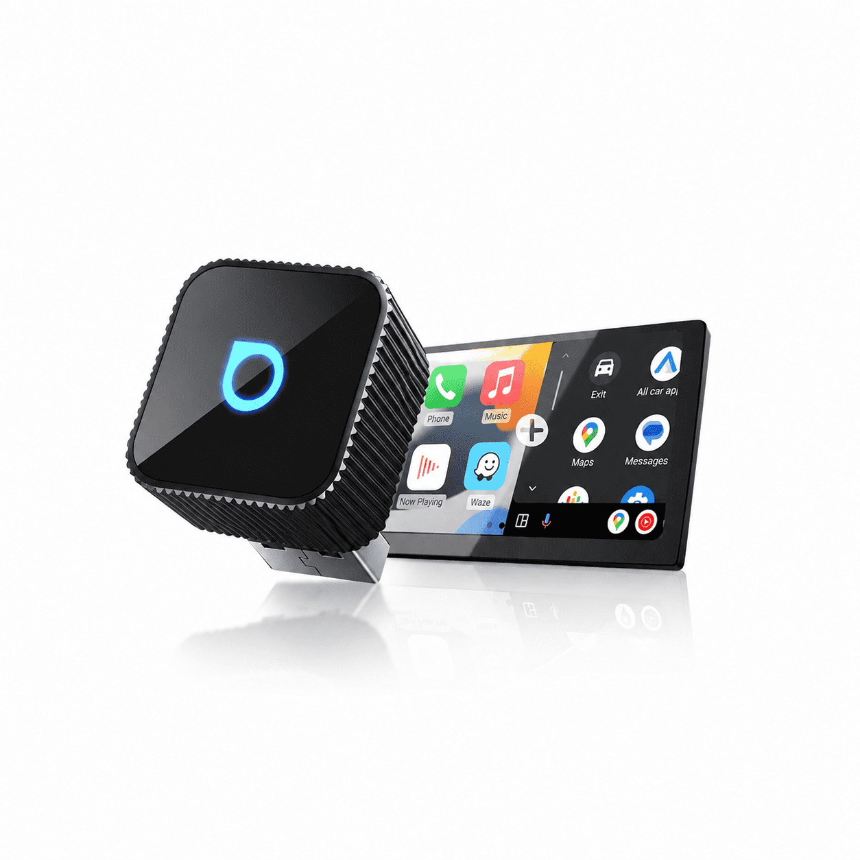 Ottocast Mini Cube 3.0 2026 Wireless CarPlay & Android Auto Adapter, Plug & Play, Auto Reconnect, Black