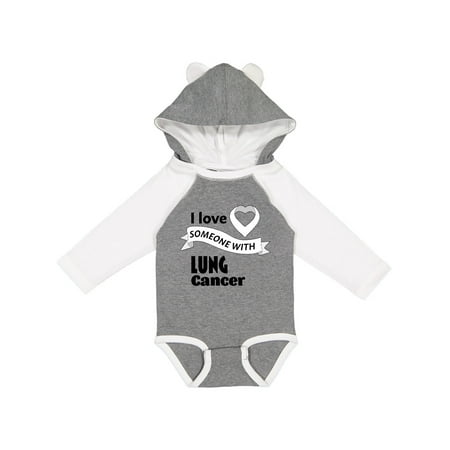 

Inktastic I Love Someone with Lung Cancer White Heart Ribbon Gift Baby Boy or Baby Girl Long Sleeve Bodysuit