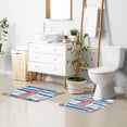 thumbnail image 6 of Yayeee Bath Rugs for Bathroom Floor Set of 2 Non Slip Fluffy Soft Absorbent Mat, Red Sailboats, 6 of 7