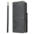 thumbnail image 6 of Feishell for Samsung Galaxy S21 Ultra (6.8 inch) Wallet Case for Women Men,Premium PU Leather Magnetic Clasp Zipper 9 Card Slots Folio Flip Holder Shockproof Purse Phone Case with Wrist Strap,Black, 6 of 8