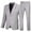 Grey%GC%, variant on Mens 2 Piece Suits Casual Men's Blazer Suit Solid Color Buttons Dress Jacket Pants 2Pcs Business Wedding Suit for Men Cozy Fall Winter Party Host Clothing