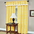 thumbnail image 2 of Traditional Elegance Buffalo Check Window Curtain Panel - 42x63 - Yellow, 2 of 3