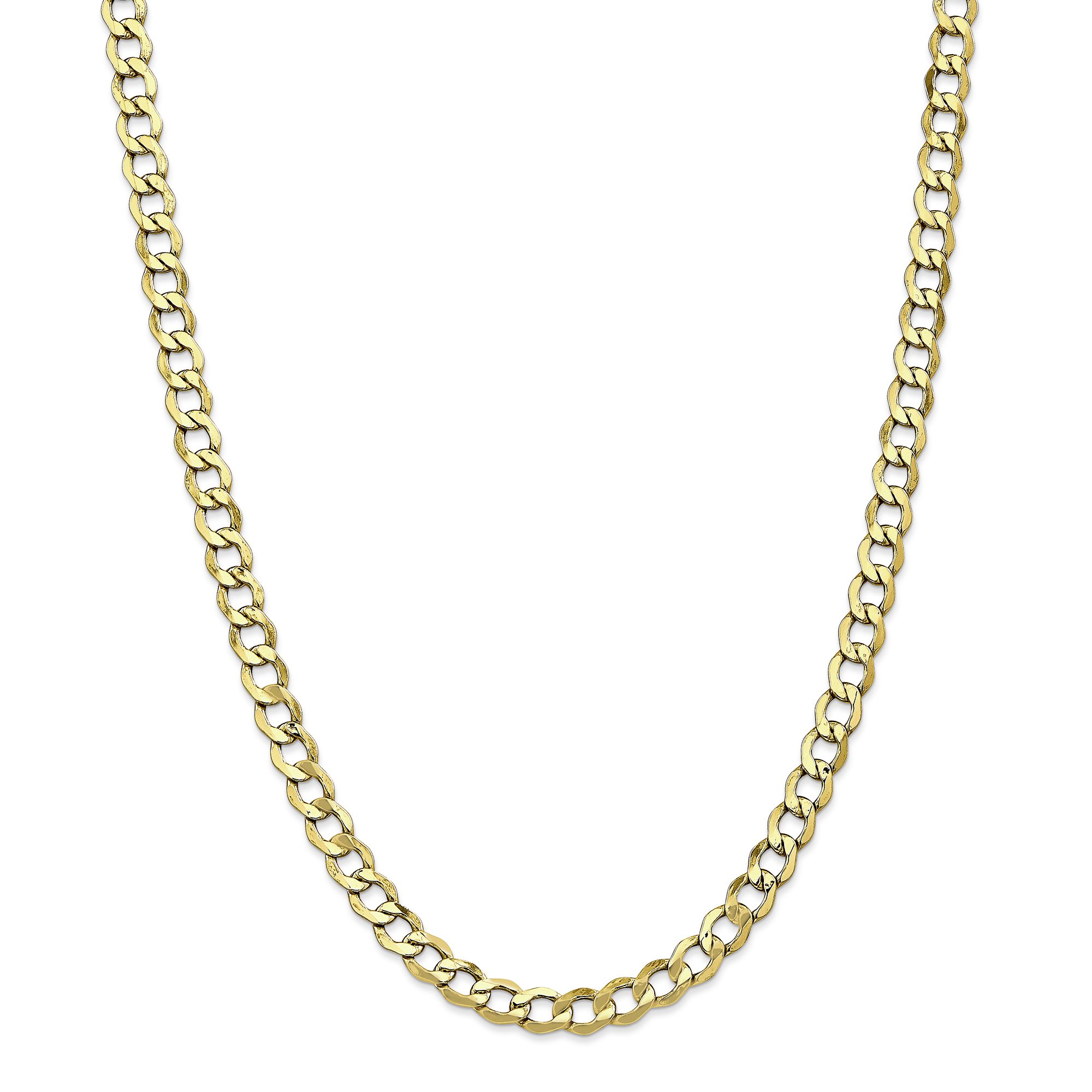 6.5mm Curb Cuban Link Chain Necklace 
