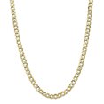 thumbnail image 1 of 10k Or Jaune 6,5 Mm Bordure Chaîne Collier Pendentif Pendentif, 1 of 9