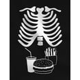 thumbnail image 6 of Halloween Pregnancy Baby Girl Xray Shirt Burger Skeleton Costume for Couples Dad Black X-Large / Mom Black Large, 6 of 8