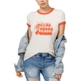 thumbnail image 1 of Camiseta gráfica More Coffee ban.do para mujer color blanco hueso pequeña, 1 of 1