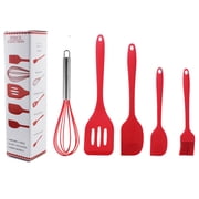 5pcs silicone baking kitchen tool five piece set non stick kitchenware set scraper full five piece set Multi functional silicone scraper, oil brush, frying shovel, egg beater set