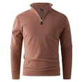 thumbnail image 2 of pstuiky mangas largas para hombre, Suéter de punto cálido de color sólido de moda informal para hombre, manga larga, top redondo Tops de talla grande para hombre l, 2 of 6