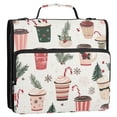 thumbnail image 5 of FORMRS Zipper Binder with Shoulder Strap 2-inch Ring 500 Sheet Capacity File Bag, Christmas Cups, 5 of 5