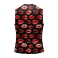 thumbnail image 4 of ZTKWD Mens Suits Vest Valentines Lip Heart Print Pattern Button Down Blazer Fashion Lightweight Slim Casual Suit Jacket, 4 of 5