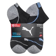 PUMA Women's Sports No-Show Socks 10-Pair, Black, 5-9.5