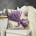 thumbnail image 2 of Watercolor Lavender Flowers Throw Pillow Covers Decorative Square Pillowcase Soft Cushion Covers for Sofa Couch Bed Home Decor, 2 of 5