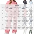 thumbnail image 3 of Women 2 Piece Outfits Long Sleeve Cute Hoodie Pants Bow Print School Travel Casual Fall Matching Lounge Set White XL, 3 of 6