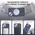 thumbnail image 5 of Magnetic Stand for iPhone 14 Case Compatible with MagSafe, [Military Grade Drop Tested][Built in Lens Folded Kickstand] Shockproof Protective Anti-Fingerprint Slim Matte Case,Purple, 5 of 8
