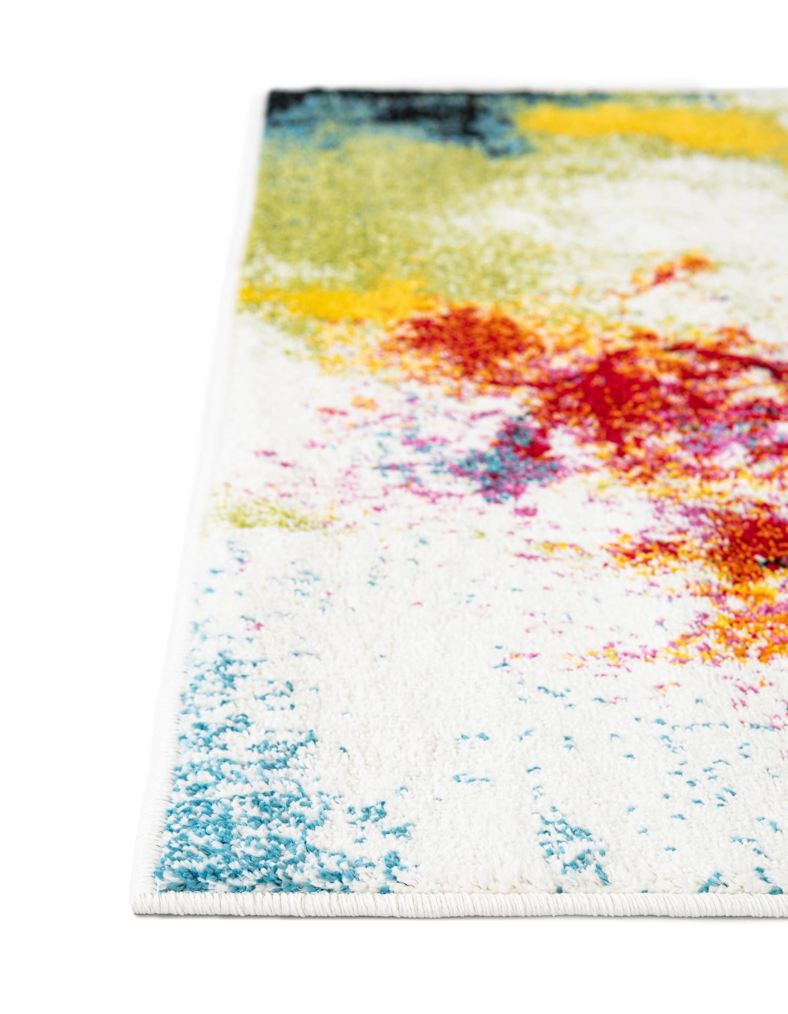 Unique Loom Lyon Collection Area Rug - Larimar (2' 7" x 10' Runner Ivory/Black)