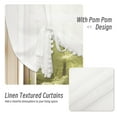 thumbnail image 3 of DriftAway Farmhouse White Solid Print Tie Top Sheer Curtains, 42 x 63 in, 3 of 9