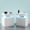 White, variant on SENYUM Upgrade LED Nightstand with Wireless Charging Station & USB Ports High Gloss Bedside Table with LED Light RGB Adjustable Brightness Smart Nightstand 2 Drawers Night Stand