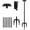 105 INCH, variant on 75 Inch Smart Bird Feeder Pole with 5-Prong Base, Adjustable Bird House Pole Mount Kit for Outdoors, Heavy Duty Feeder Stand for Wild Birds Watching, Black