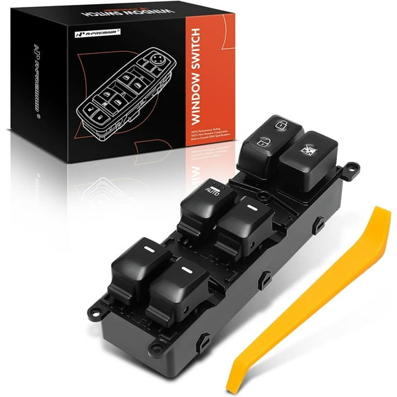 A-Premium - Front Left Driver Side - Master Power Window Switch - Compatible with Kia Rio 2013-2014 - Replace# 93570-1W155