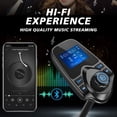 thumbnail image 2 of Transmisor FM Bluetooth para automóvil Adaptador de audio Receptor Voltímetro manos libres inalámbrico Kit para automóvil Tarjeta TF Pantalla AUX 1.44 - Negro mate, 2 of 5