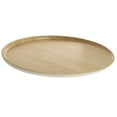 thumbnail image 2 of HUBERT® White with Light Wood Melamine Platter - 13" Dia, 2 of 7