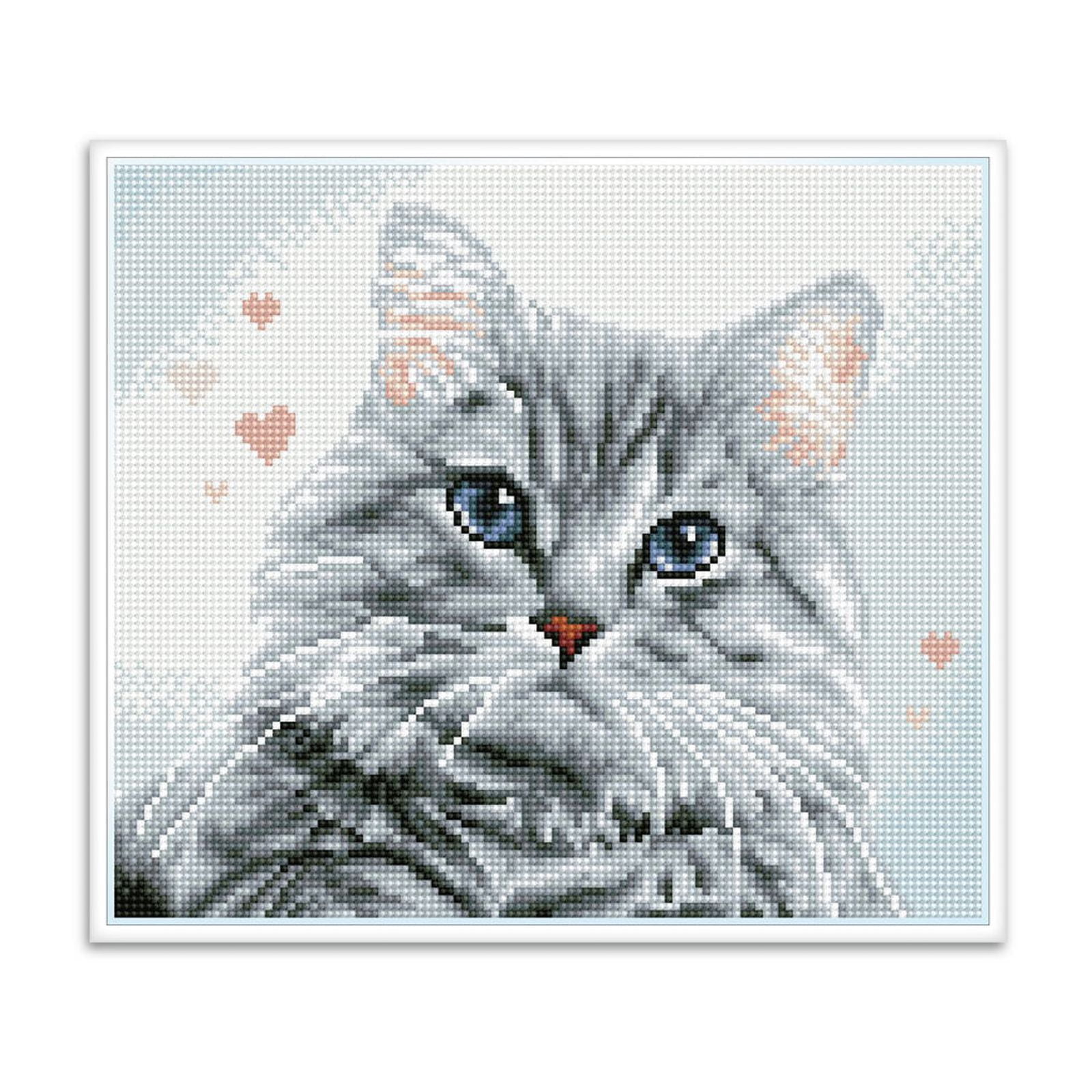 Diamond Dotz Pricilla - Pre-Framed Kit Cat Diamond Painting Kits for Adults - Diamond Art Kits a Relaxing Creative Craft Kit with Dotz Gems 12"x10.5"