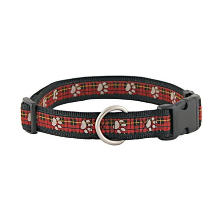 Mad Dog Atv - Mad For Plaid Jacquard Ribbon Dog Collar Closeout