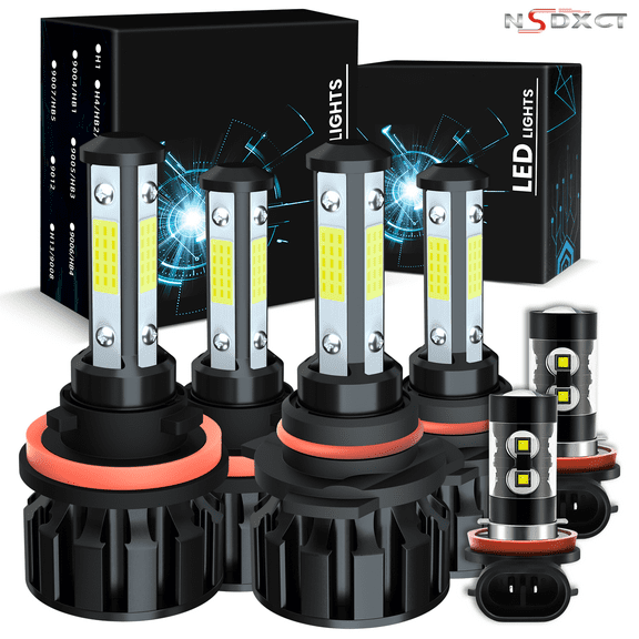 NSDXCT for 2016 2017 2018 2019 2020 Honda Civic 6000K LED Headlight Bulbs Combo Kit High/Low Beam Fog Bulbs 6PC