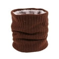thumbnail image 3 of Winter Neck Gaiter, Double Layer Fleece Lined Knit Tube Scarf for Men and Women, Warm Cold Weather Neck Protection for Outdoor Activities, Stretchy Comfortable Face Mask Scarf - Coffee, 3 of 6