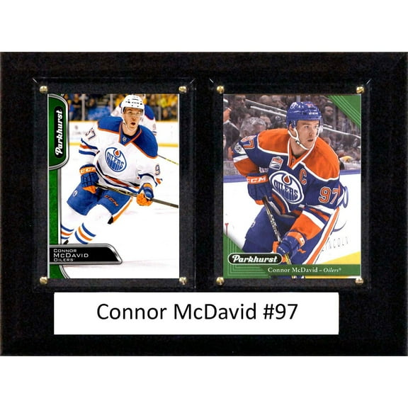 C & I Collectables 68MCDAVID2C NHL Connor McDavid Edmonton Oilers Two Card Plaque - 6 x 8 in.