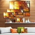 thumbnail image 4 of Designart Autumnal Trees in Sunrays Canvas Wall Art, 4 of 4