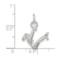 thumbnail image 2 of 925 Sterling Silver Solid Polished Gymnast Charm 12x15mm Wide Pendant Necklace for Women - 2.0 Grams, 2 of 2