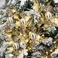 thumbnail image 4 of CREATITOY 5 Pcs 4.33 Inch Electroplated Christmas Candy Ornament, Round Painted Glossy Design, Perfect for Xmas Tree Decoration, Home Holiday Decor and Festive Supply, 4 of 6