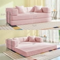 thumbnail image 3 of YINIX Canapé-lit Convertible 78,6 Po avec Deux Coussins, Confortable et Modulable, pour Salon, Rose, 3 of 8