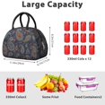 thumbnail image 5 of Paisley and Floral Black Pattern Insulated Lunch Bag,Leakproof Large Capacity Lunch Box for Work,Picnic or Travel,11.4 X 6.7 X 8.3 Inches, 5 of 6