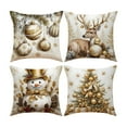thumbnail image 2 of 4Pcs/Set Christmas Pillow Covers 17.7x17.7 Inches Decorative Pillow Cases With Soft Fabric Hidden Zipper For Home Decor, 2 of 6