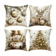thumbnail image 2 of Fundas de almohada navideñas de 45x45 cm (17,7x17,7 pulgadas), fundas decorativas con tela suave y cremallera oculta para decoración del hogar. Funda de almohada de algodón., 2 of 6