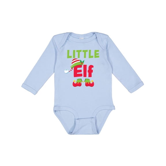 Inktastic Christmas Little Elf Boys or Girls Long Sleeve Baby Bodysuit