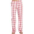 thumbnail image 3 of Wiicoznt Pajama Pants for Women Checkered Print Elastic Waist Pajama Bottoms Casual Comfy Loose Sleepwear Plus Size Full Length Pants with Pockets, 3 of 5