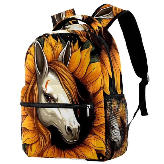 Lightweight Backpack Sunflower Unicorn School Bag Travel Laptop Daypack for Men Women Casual Rucksack