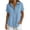 *Sky Blue, variant on VBVC Women's Rolled Short Sleeve Half Button Blouse, Ladies' Collared V-Neck Loose Fit Shirt, Solid Color Summer Tunic Top For Women,Sky Blue,S-3XL