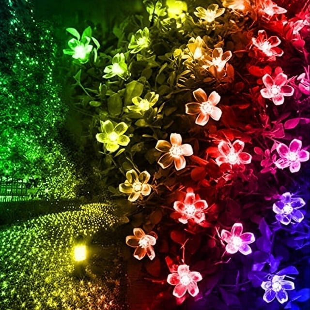 20LED 5m Solar Cherry Blossom String Light Decorative Lamp (Four Colors)