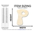 thumbnail image 2 of Unfinished Wood Groovy P Font Shape 5" / 1/2", 2 of 3