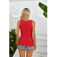 thumbnail image 3 of Vafful Womens Summer Tank Tops Square Neck Sleeveless Low Cut Sexy Shirts Ribbed Tanks Slim Fitted Casual Basic Tee Shirt, 3 of 7