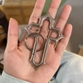 thumbnail image 6 of Osdhezcn Zinc Alloy Crossed Keychain Featuring Quick Install Spring Clip Crucifix Keyring for Hiking Travel Everyday Use, 6 of 9